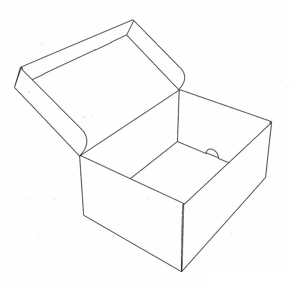 Bandeja y tapa de una pieza con paredes laterales dobles