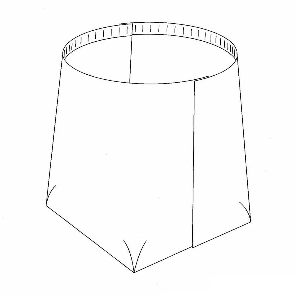 Cono con fondo cuadrado