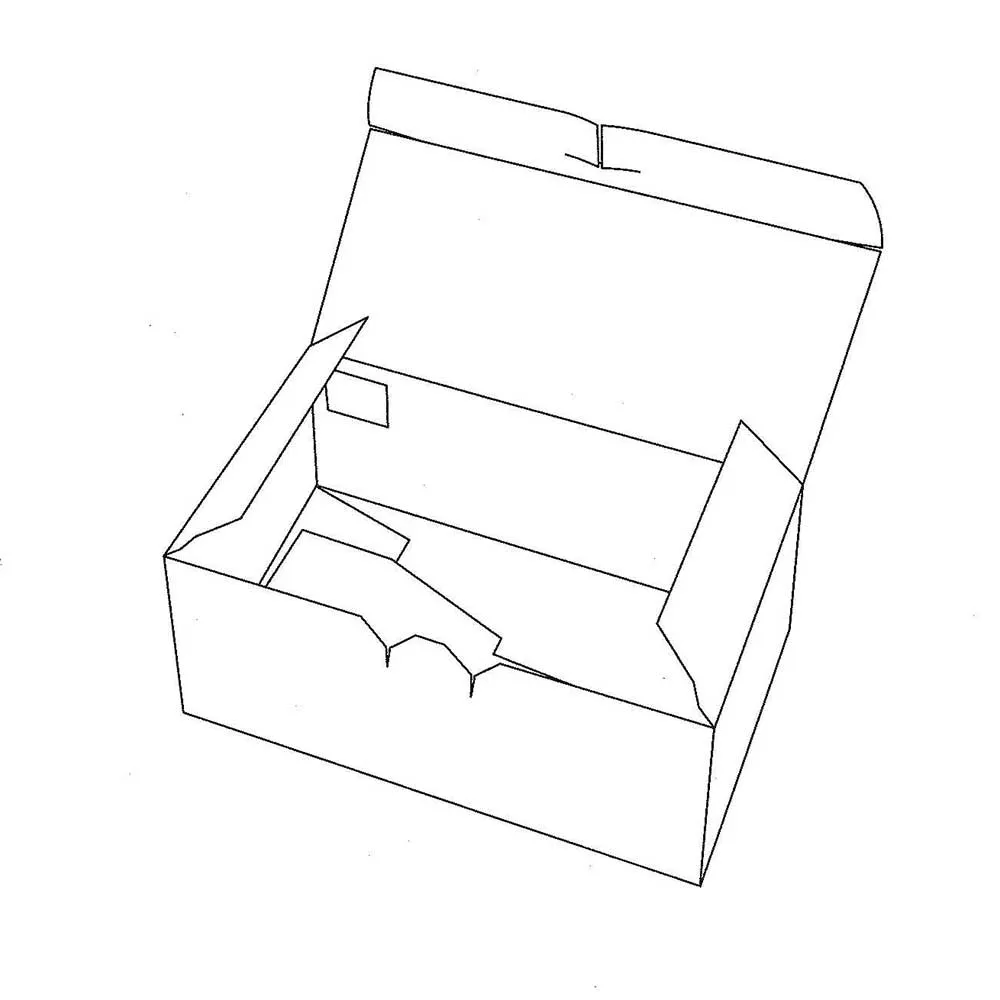 Cartón de bloqueo automático con ventana