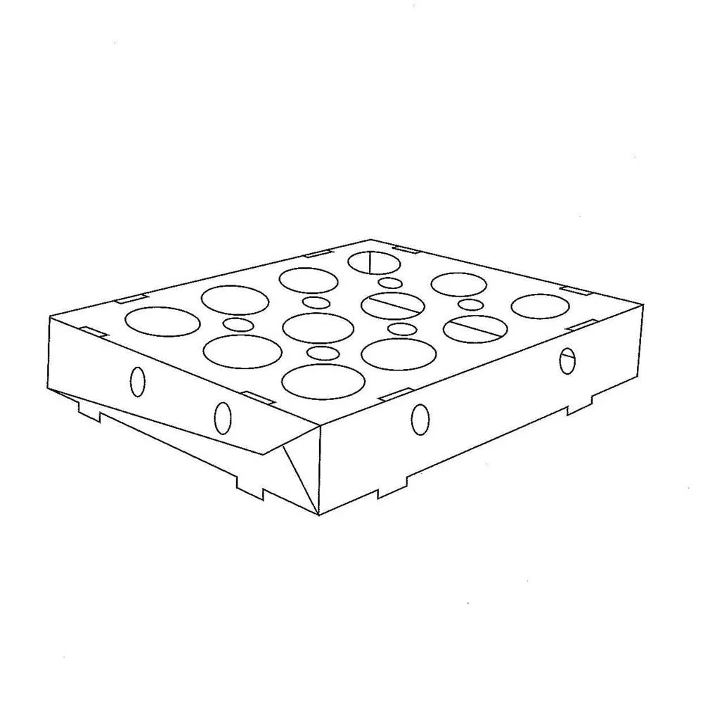 Bandeja de vidrio apilable