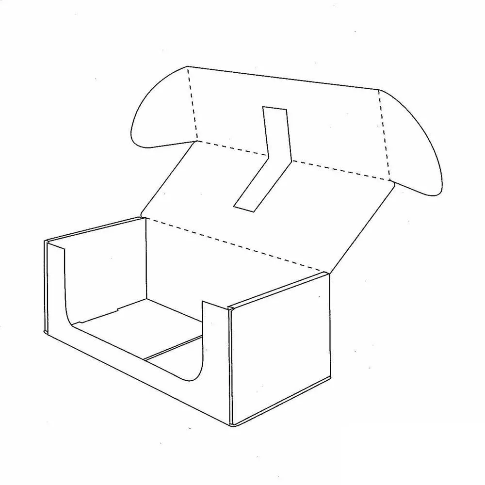 Caja con ranura de visualización