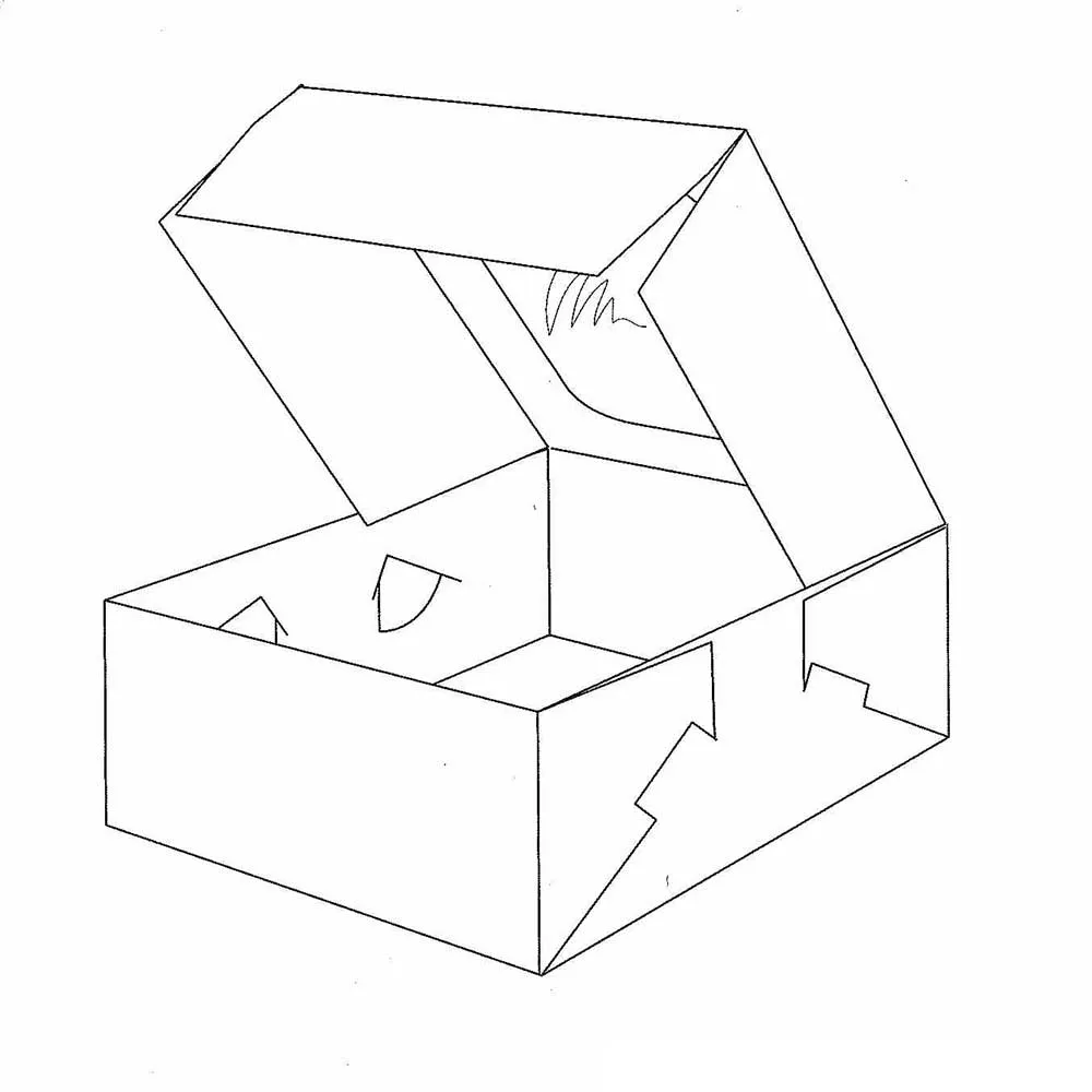 Caja para pasteles con cierre lateral y ventana