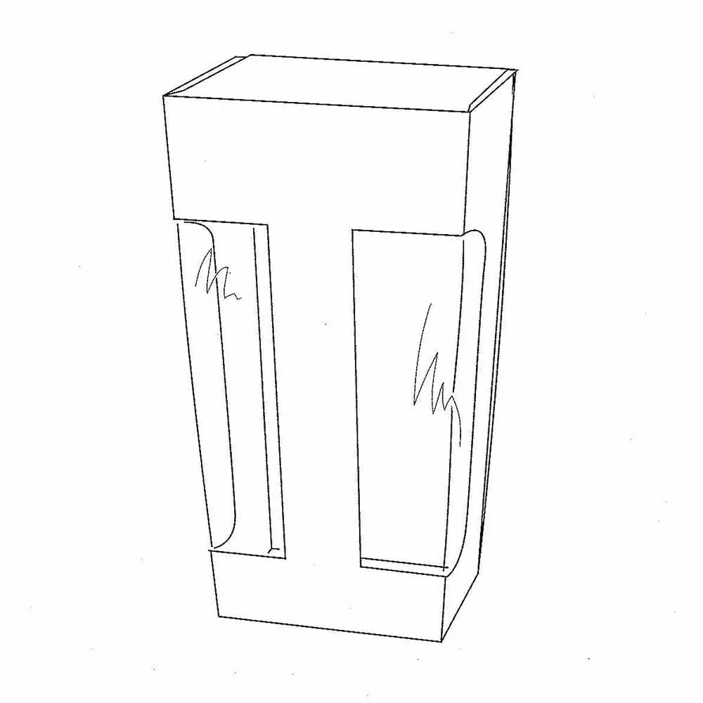 Caja expositora tapada con cremallera