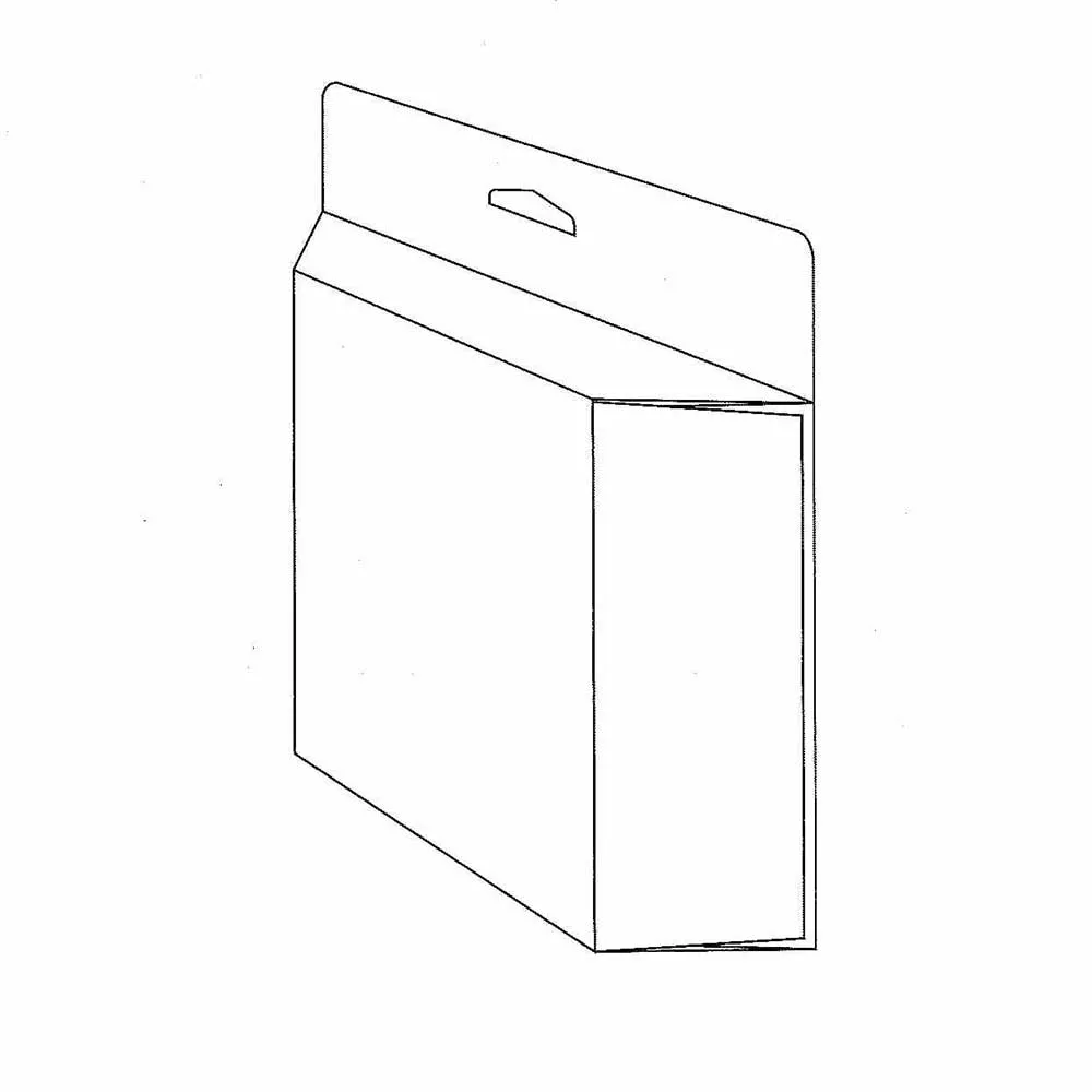 Caja de colgar con laterales cónicos