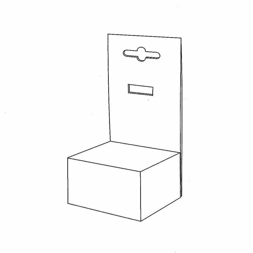 Caja con panel colgante