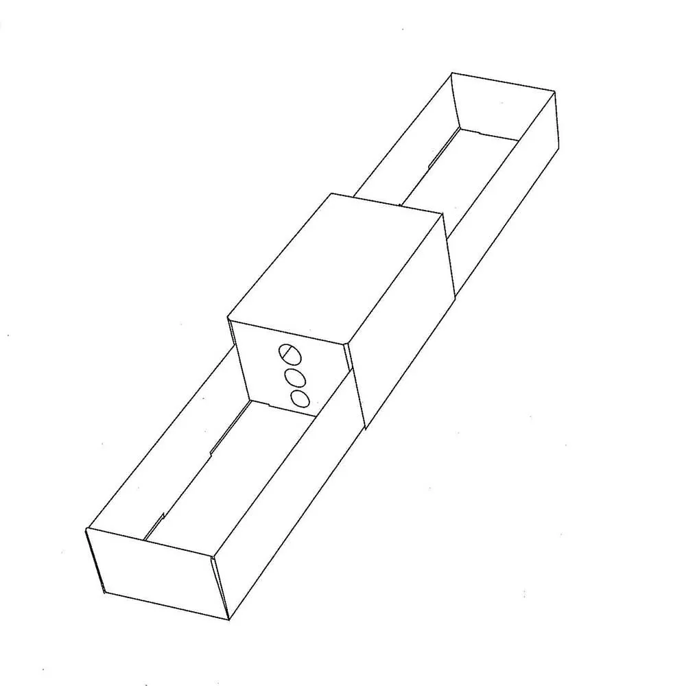 Caja expositora de objetos largos