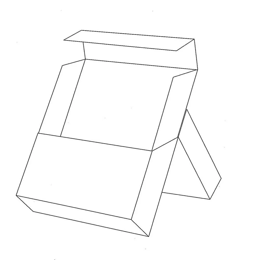 Caja expositora con tapa abatible