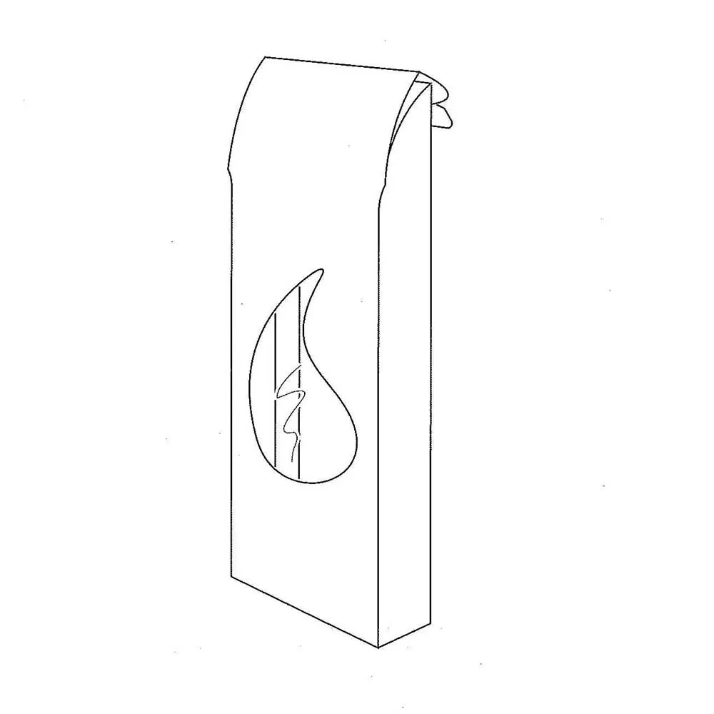 Caja expositora con ventana y con tapa redondeada