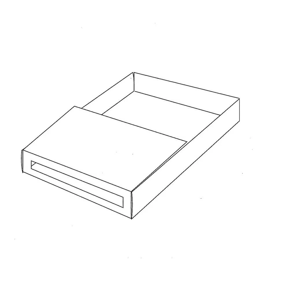 bandeja semicerrada con orificio de visualización