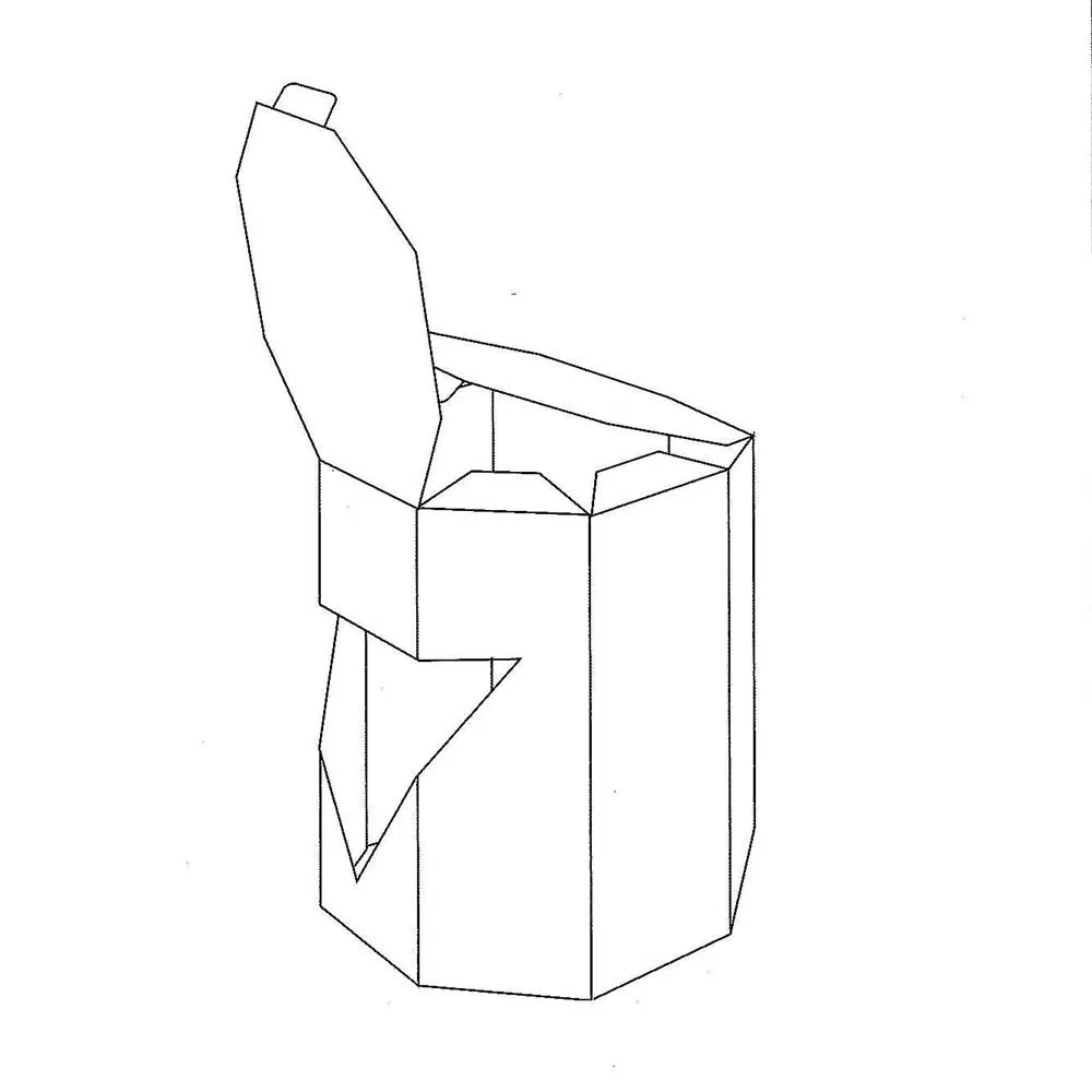 Caja octogonal con ventana