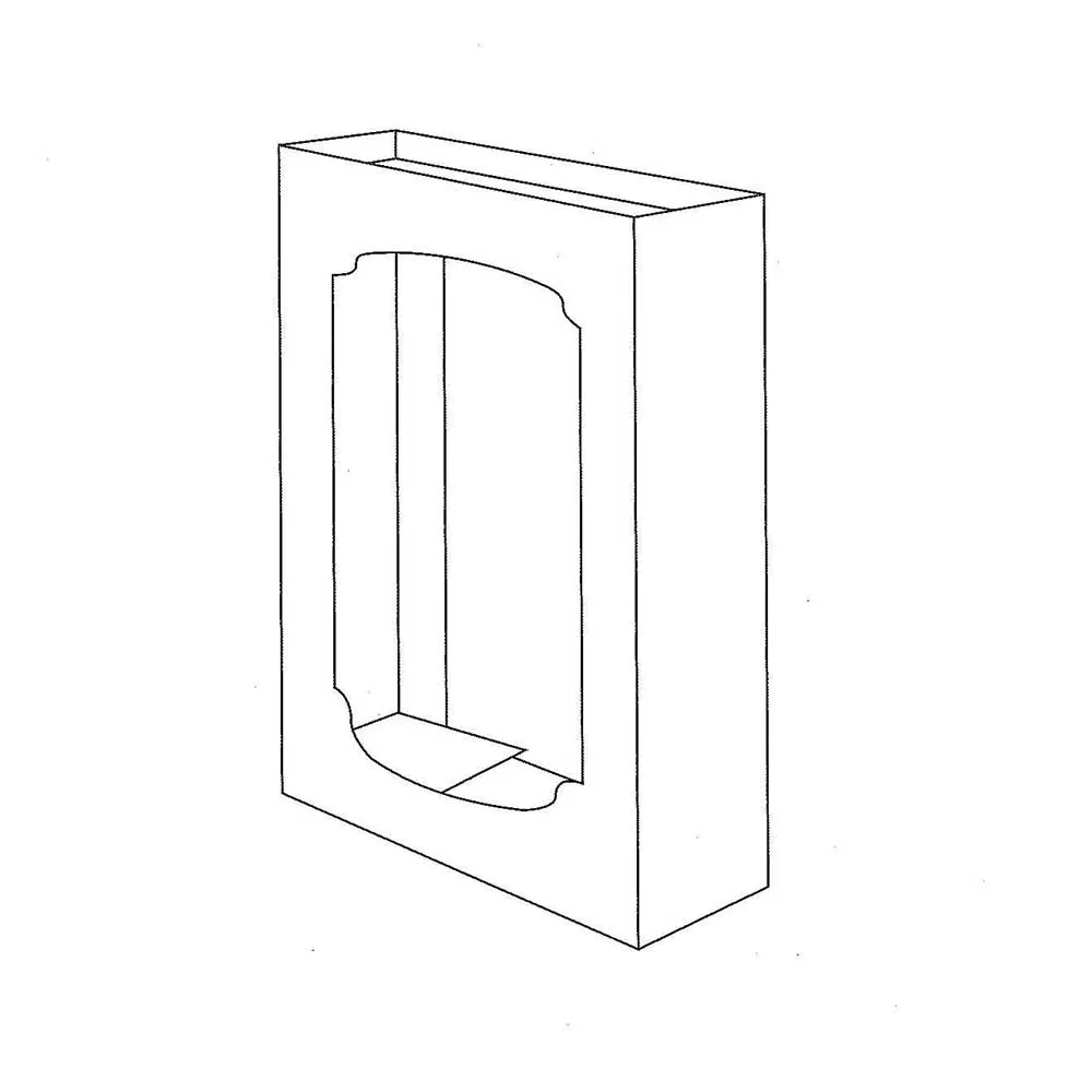 Caja con ventana con fondo y parte superior retraídos